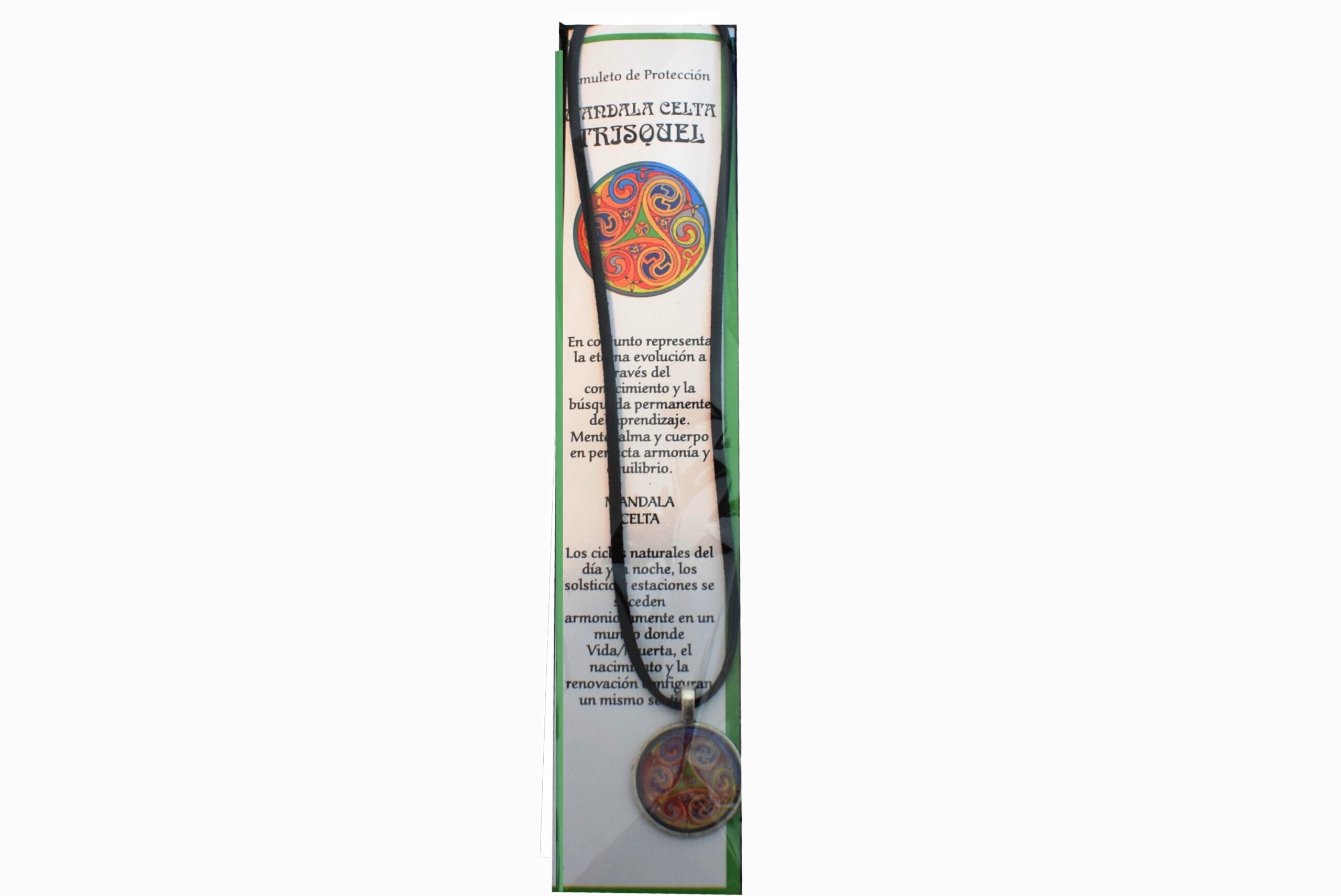 B2-Collar Mandala Celta Trisquel Amuleto de la suerte