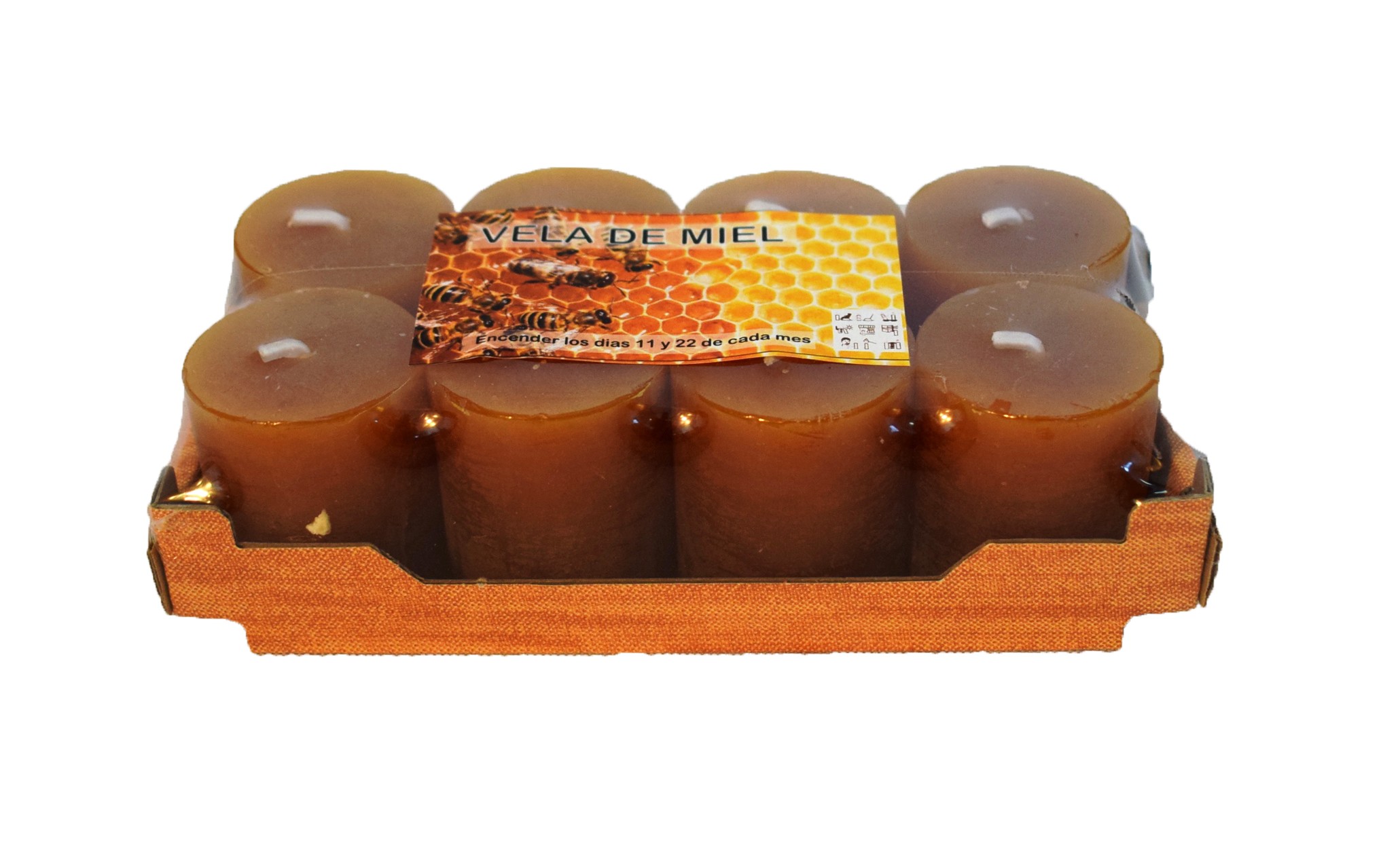 Set de 8 Velas de Miel
