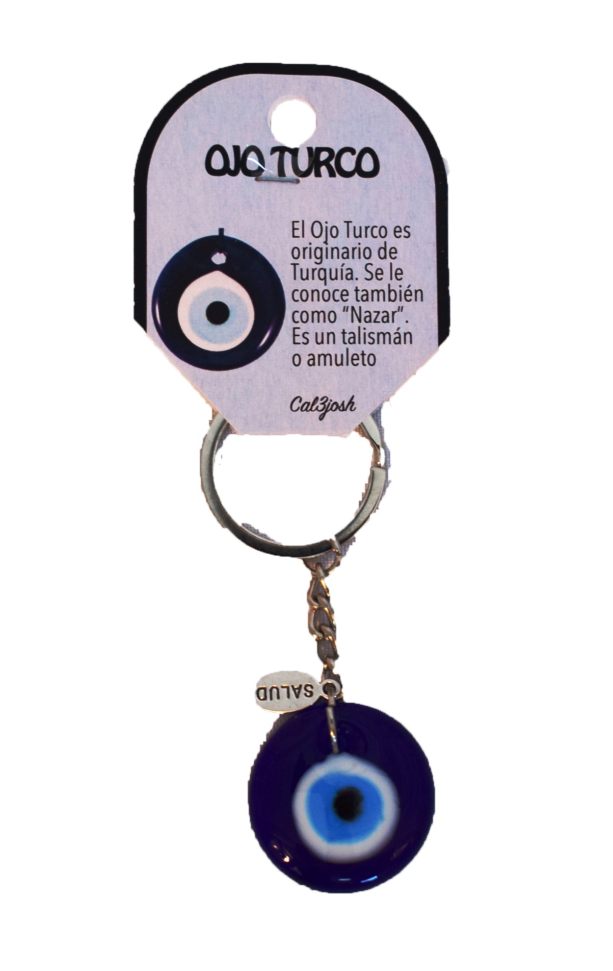 **B3-Llavero Ojo Turco Esotérico 30mm