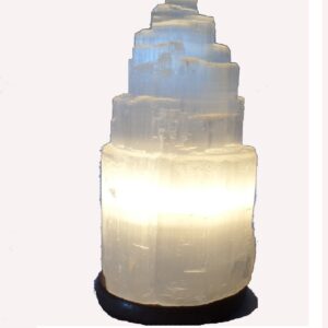 B6-Lámpara Torre Selenita 15cm (Cable y Bombilla incluido) 15cm