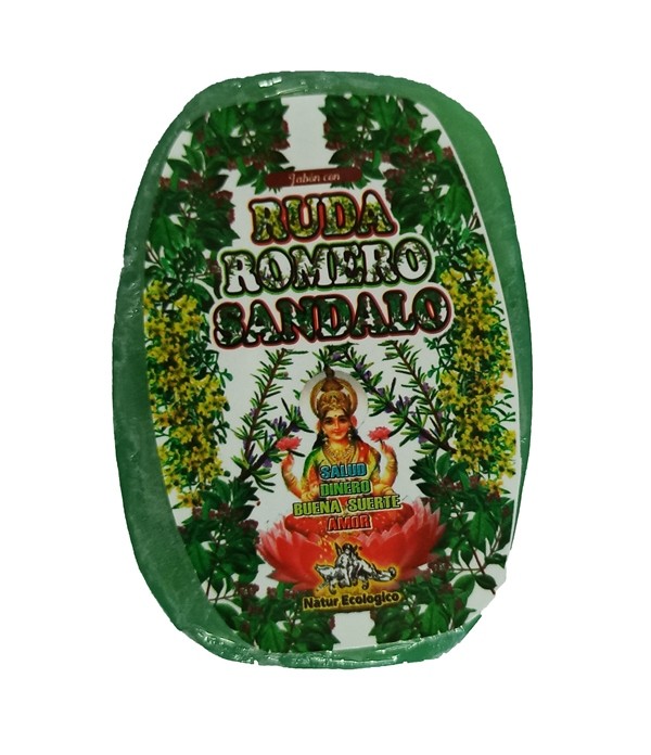 B2-Jabón Ruda Romero y Sándalo de Perú esotérico 100gr aproximadamente
