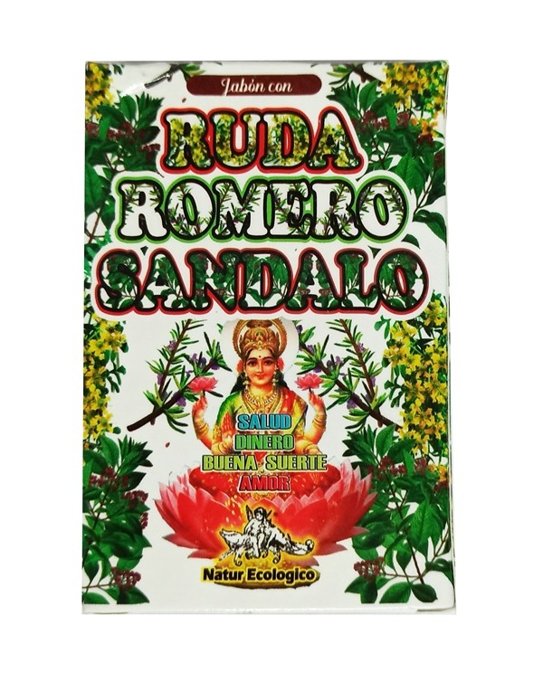 B2-Jabón Ruda Romero y Sándalo de Perú esotérico 100gr aproximadamente