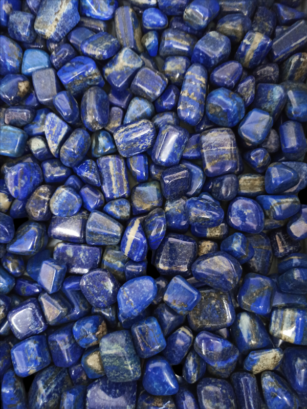 **B6-Lapislázuli pulido de Afghanistan piedra mineral (paquete 250 gramos)