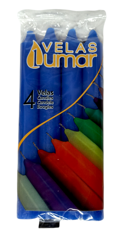 **B3/G-Pack 4 velas azules bujía 17cm