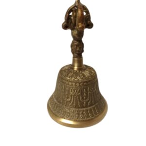 A1-Campana Tibetana Metálica con Grabados 11x6cm
