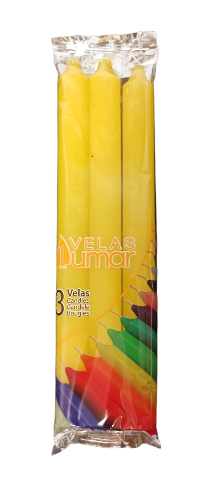 **B3/G-Pack 3 velas amarillas bujía 22cm