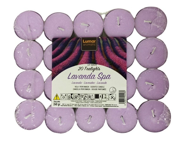 **B3/G-Pack 20 velas de té perfumada lavanda spa