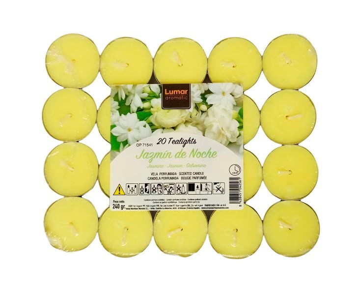 **B3/G-Pack 20 velas de té perfumada jazmín de noche