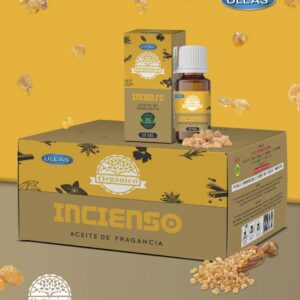 A3-Incienso caja 12 botes de 10ml de aceites fragancia orgánico 100% natural ULLAS