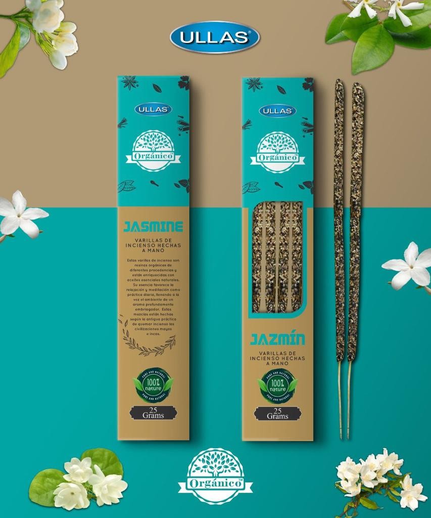 A3-Caja varas Jazmín orgánico 100% natural ULLAS 300gr