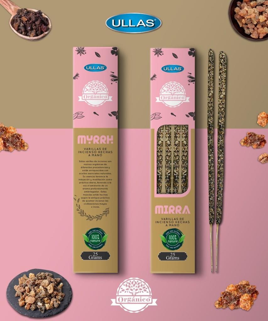 A2-Caja varas Mirra orgánico 100% natural ULLAS 300gr