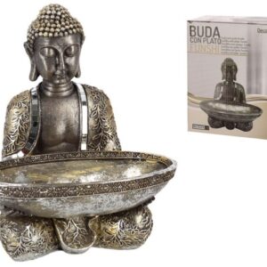 B4R/G-Buda Con Plato Funshi 18X13X22cm