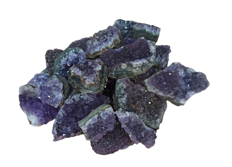 **B6-Drusa de Amatista piedra mineral de 3 a 8cm aproximadamente (precio por gramo, mínima cantidad 150gr)