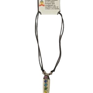 **B2-Collar colmillo con los 7 chakras esotérico amuleto