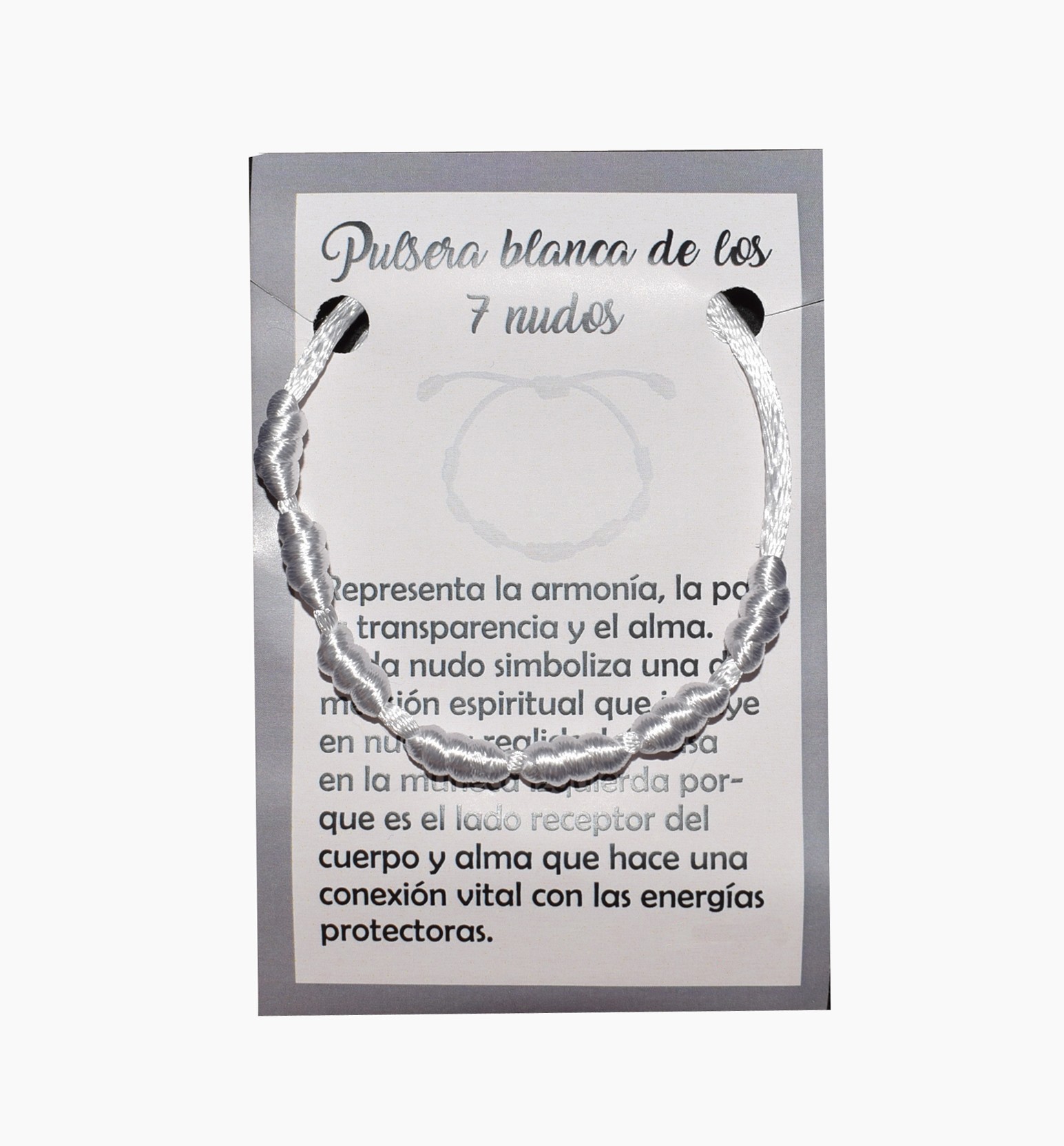 **B1-Pulsera Blanca de los 7 nudos