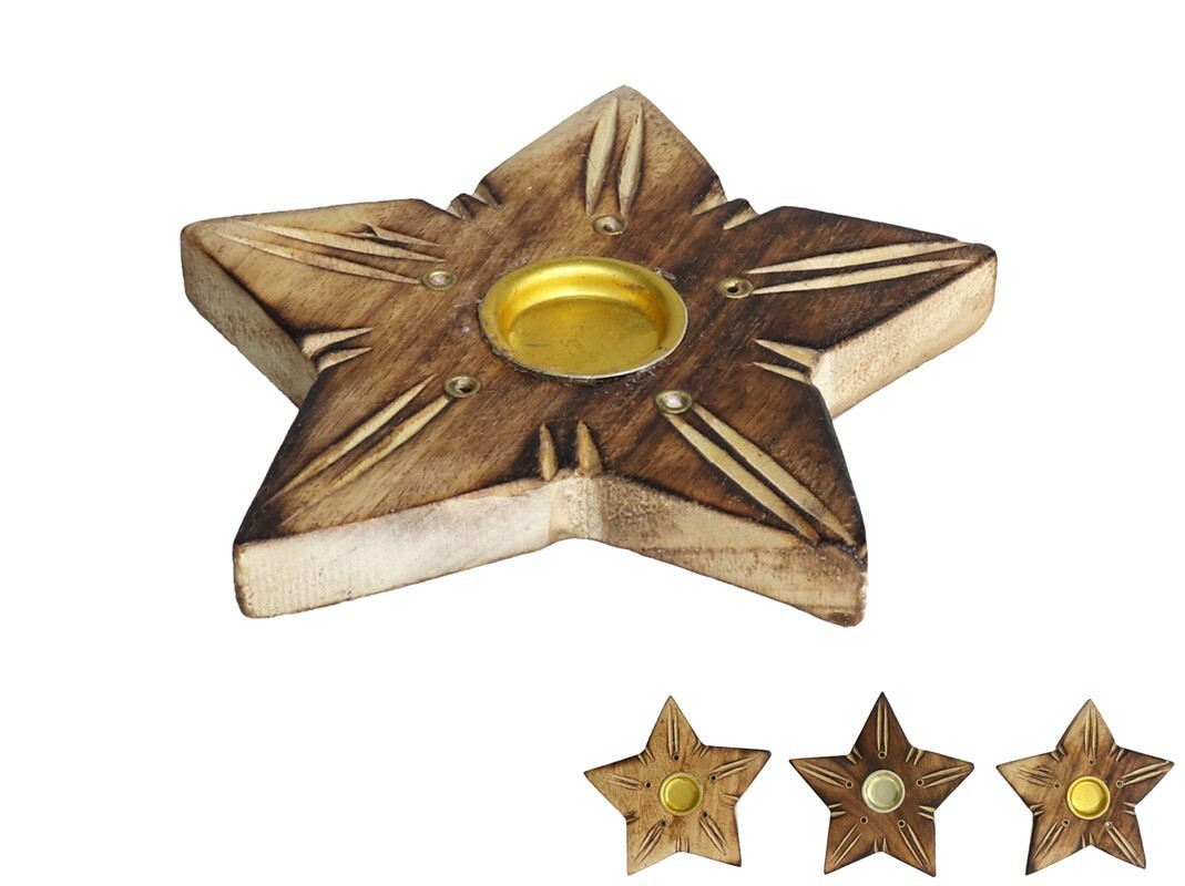 A2/G-Incensario Plato estrella 9cm para cono y varillas (Precio por unidad)