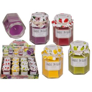 B2/G-Vela perfumada en tarro cristal mermelada (precio por unidad)