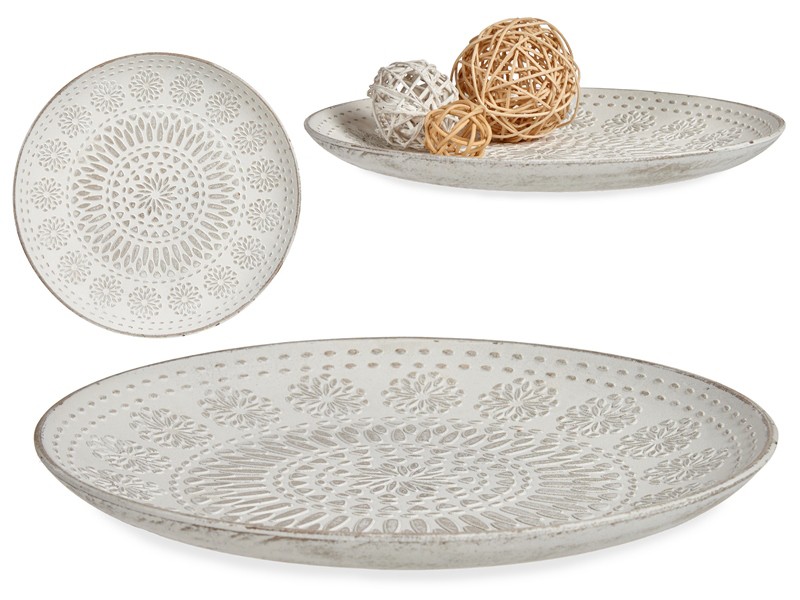 /G-Plato madera decoración mandala blanco 29cm (precio por unidad)(no incluye accesorios)