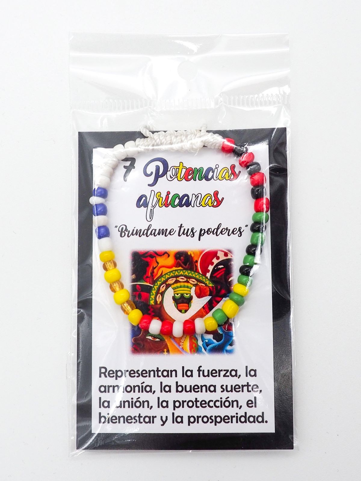 Pulsera cuentas 7 potencias africanas "Bríndame tus poderes"