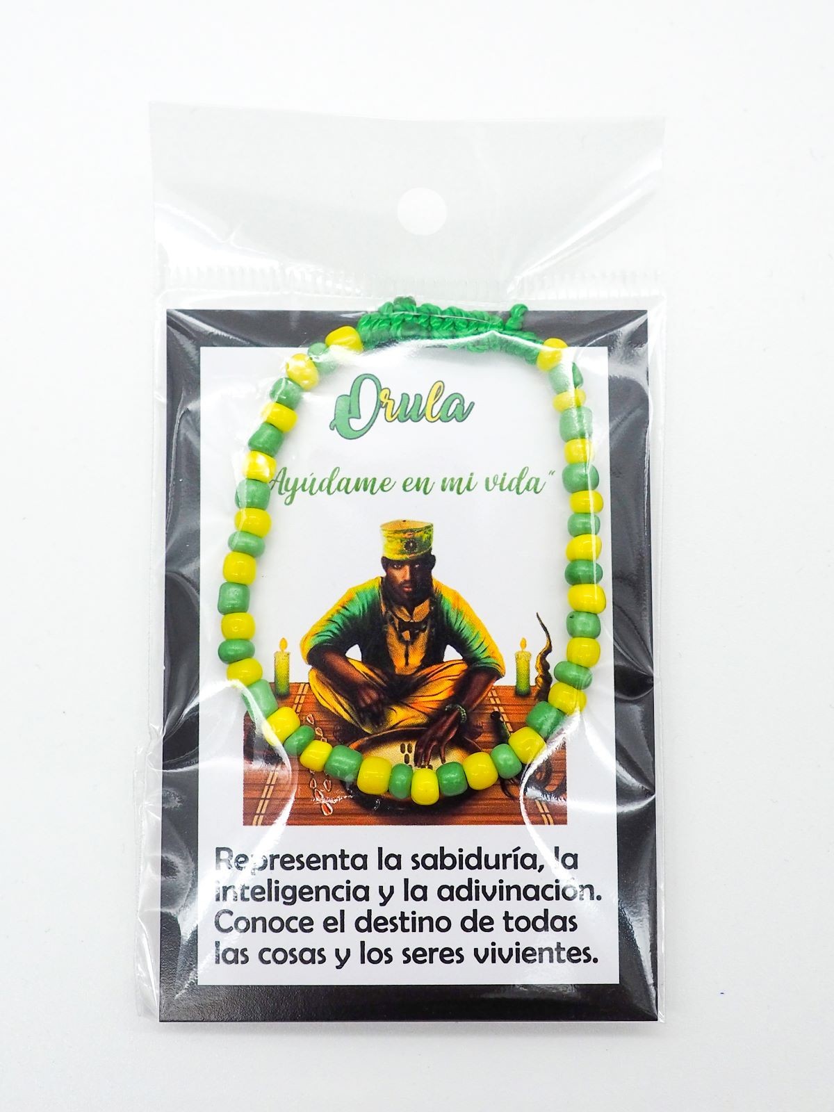 Pulsera cuentas Orula "Ayúdame en mi Vida"