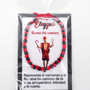 Pulsera cuentas Elegguá "Ábreme los caminos"