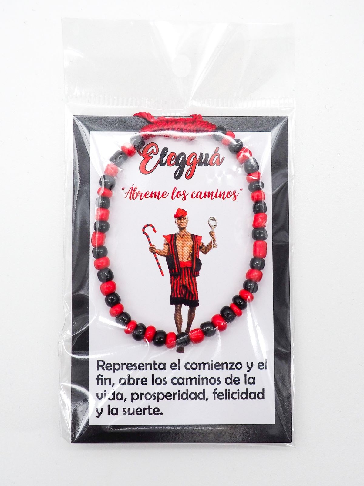 Pulsera cuentas Elegguá "Ábreme los caminos"