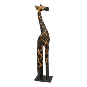 B1/G-Jirafa 60cm marrón/rombos de madera