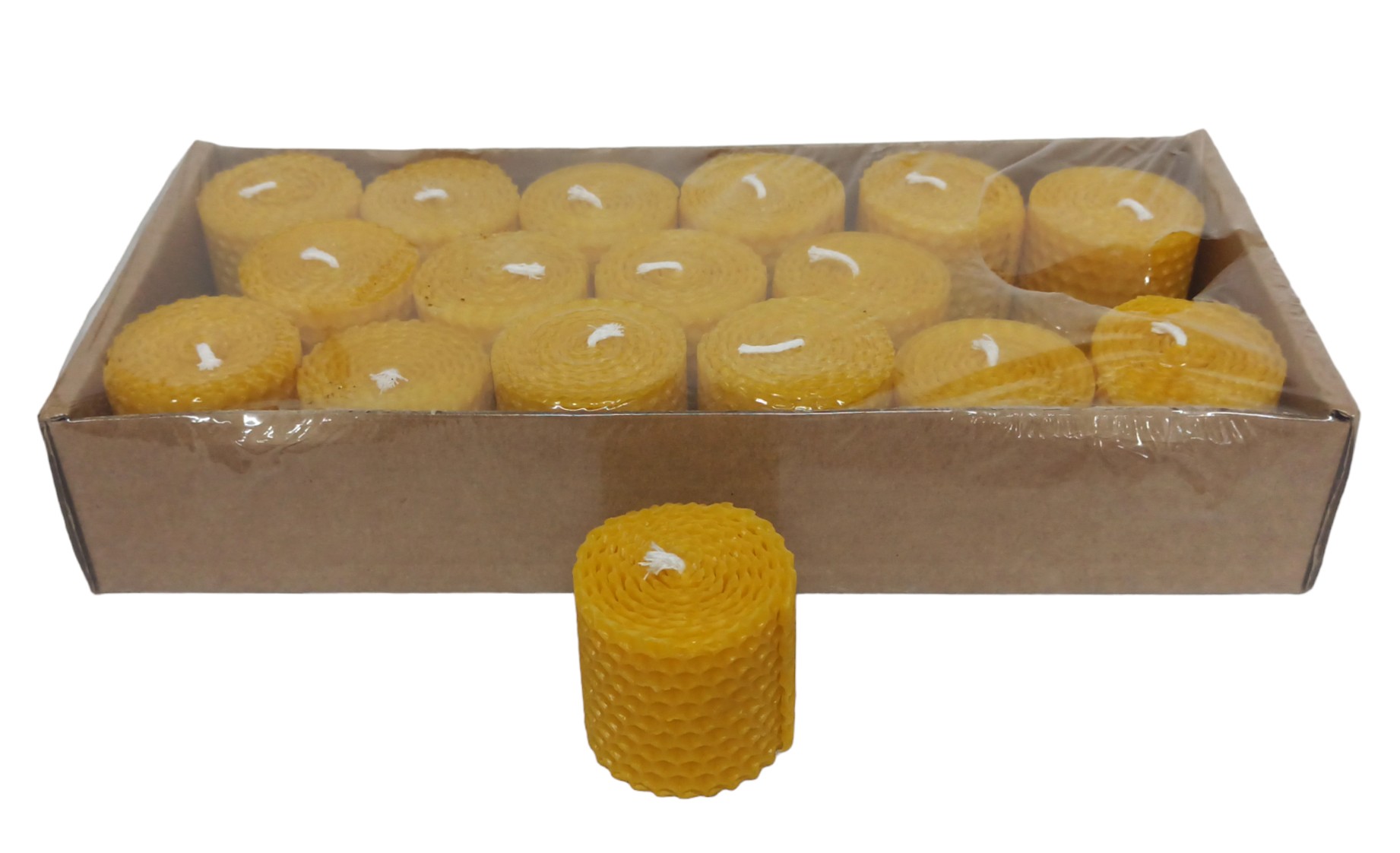 **Caja 17 velas bujía panal miel
