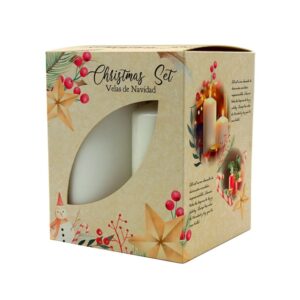 R/G-Estuche con 4 bloques de velas blanco