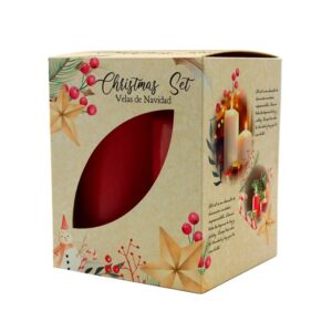 R/G-Estuche con 4 bloques de velas rojo