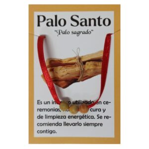 **B2-Pulsera Palo Santo Lazo Rojo