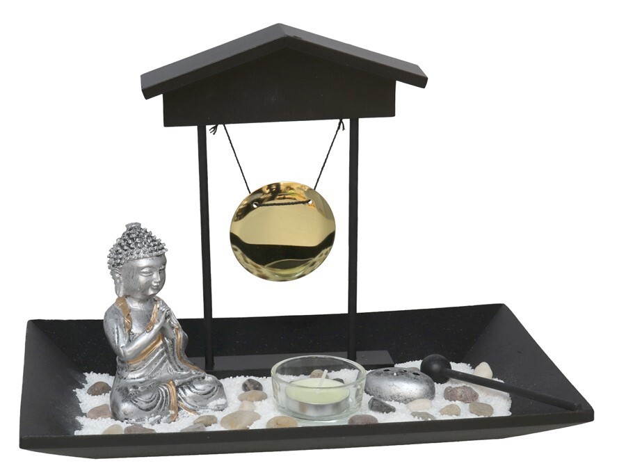 /G-Jardín Zen Gong con buda portavela Pray