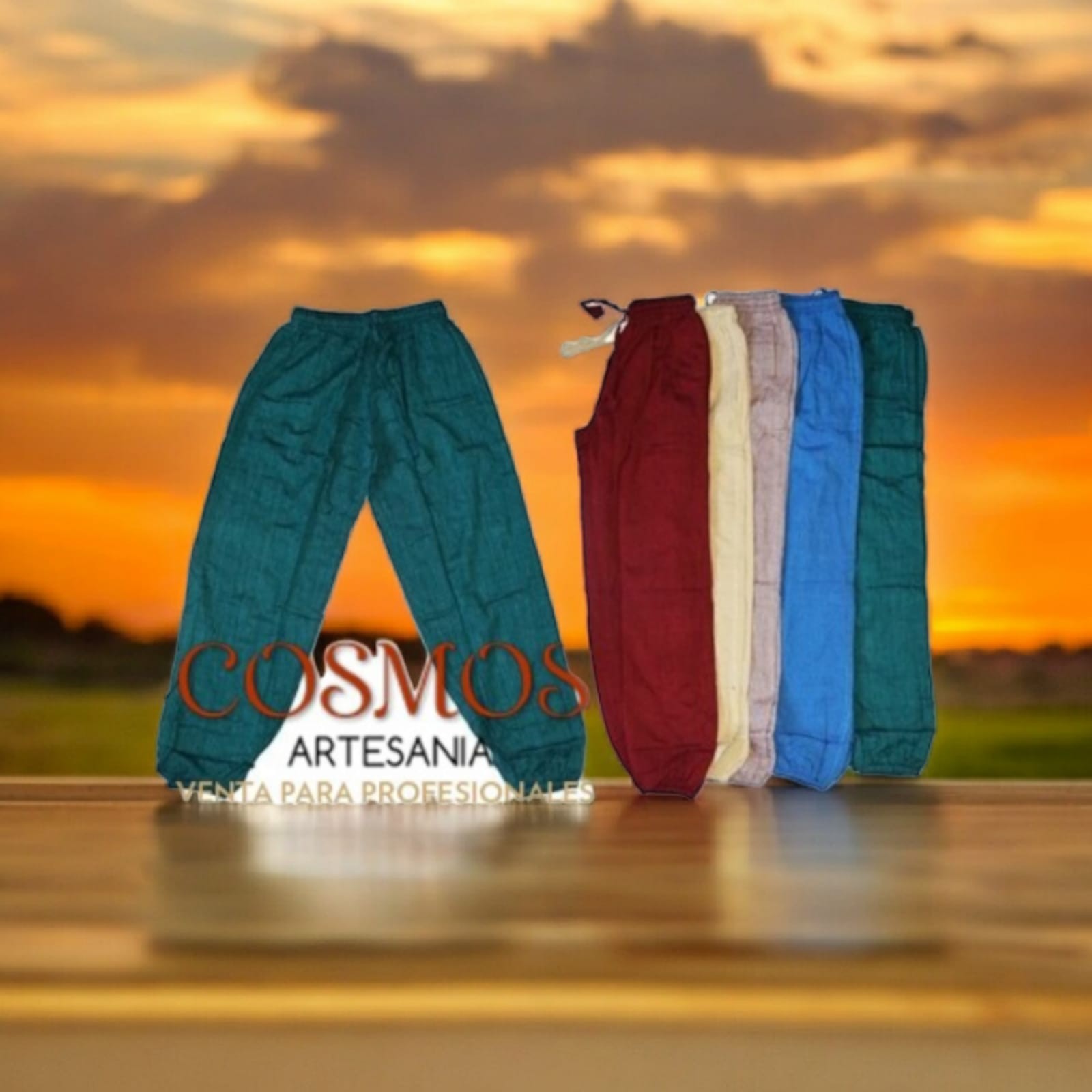 A1-Pantalón Nepali Liso Recto Algodon (varios diseños y tallas) precio por unidad