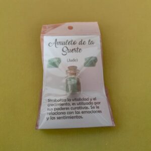 B2/Frasco de Jade pequeño 5 gramos Amuleto de la Suerte (precio por unidad)