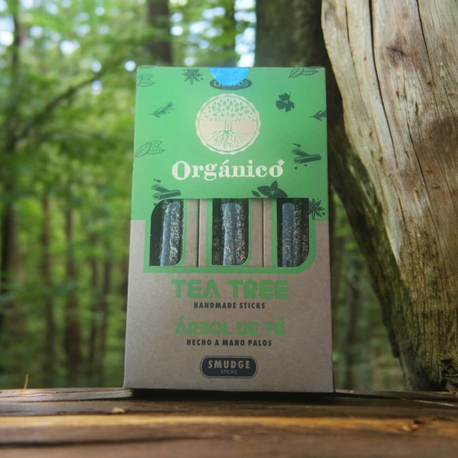 A3-Caja varas Árbol del Té orgánico 100% natural ULLAS 300gr