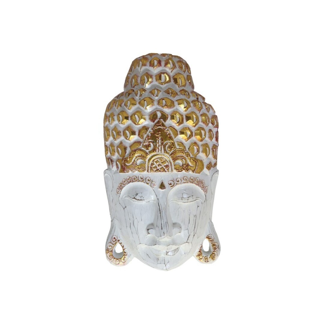 CABEZA BUDA PARED 30 CM BLANCO/ORO