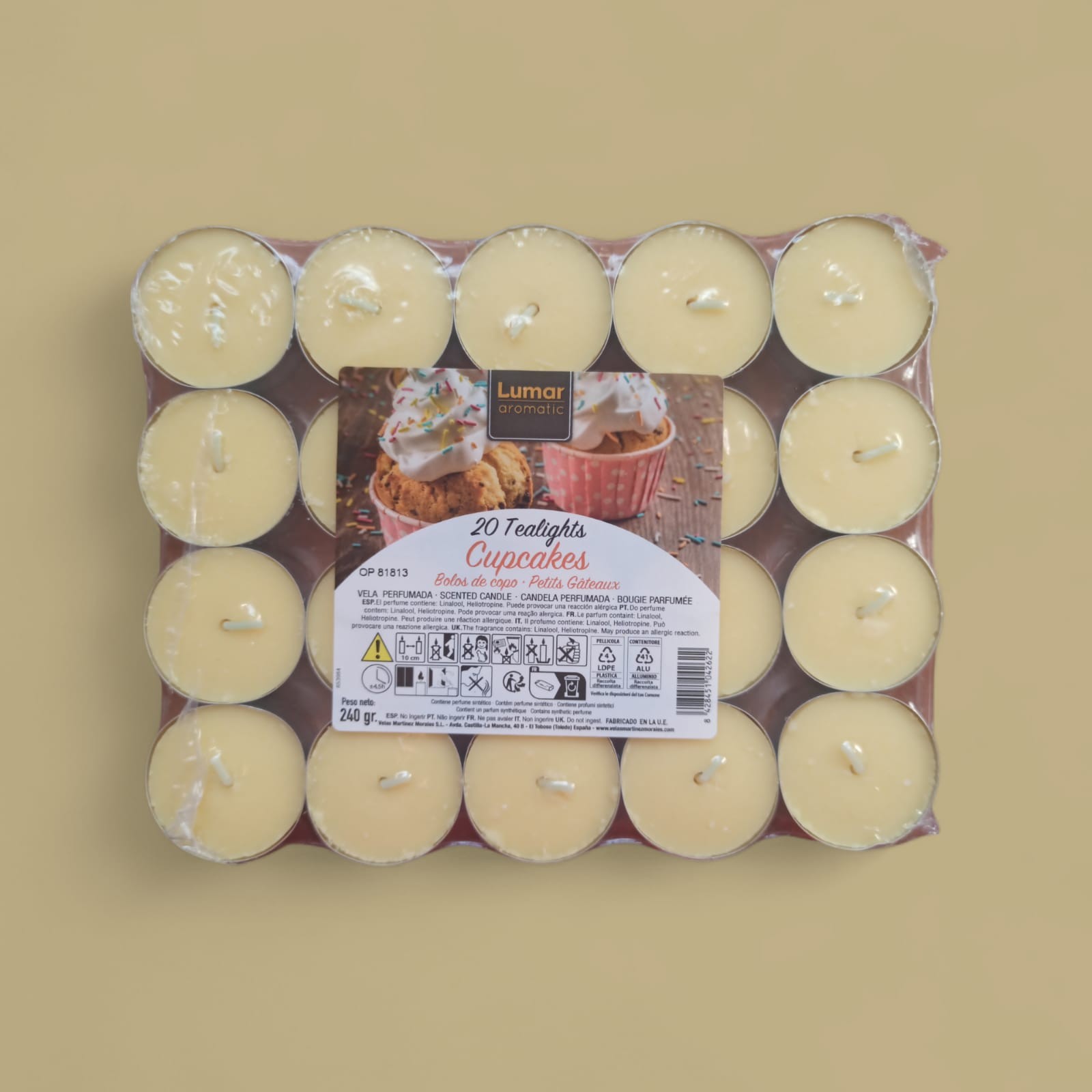 **B3/G-Pack 20 velas de té perfumada Cupcakes