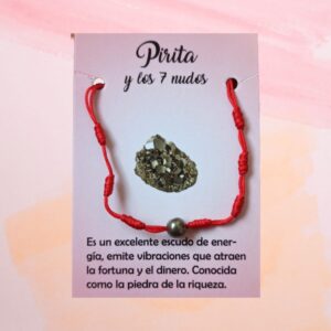 **Pulsera 7 nudos con pirita