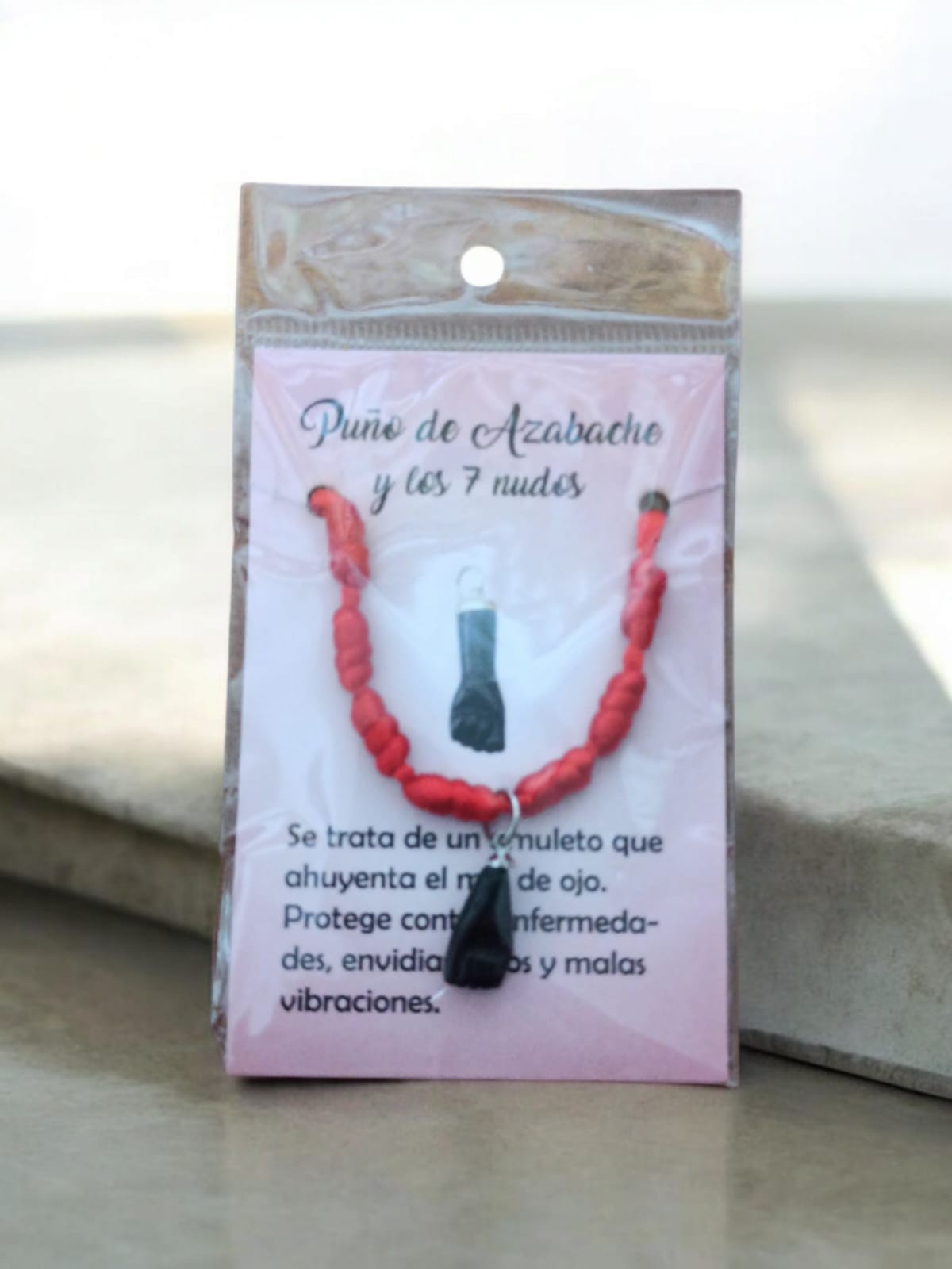 **Pulsera 7 Nudos con puño Azabache