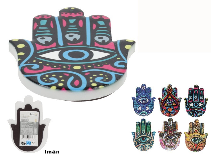 **G-Imán Mano Fátima cerámica 8x6cm (precio por unidad)