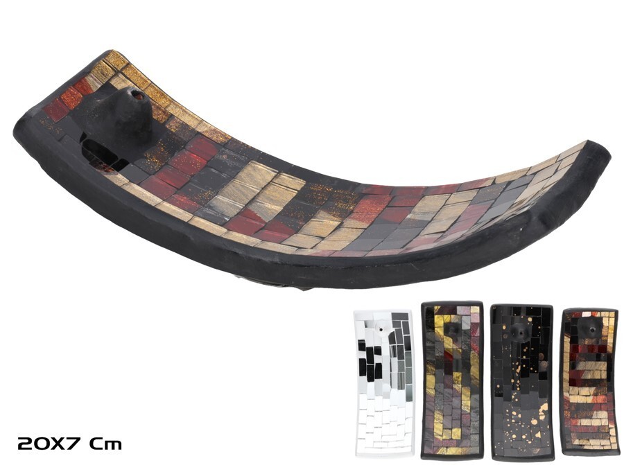 **G-Bandeja porta incienso mosaico Golden (precio por unidad)