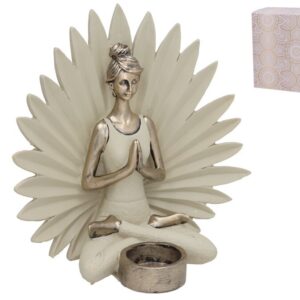 G-Figura Yoga Sarayu Portavelas 23x13x23,5cm