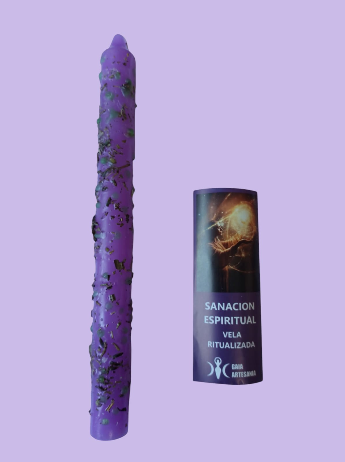 **B2-Vela Preparada Sanación Espiritual Esotérica (22cm Ø 2cm)