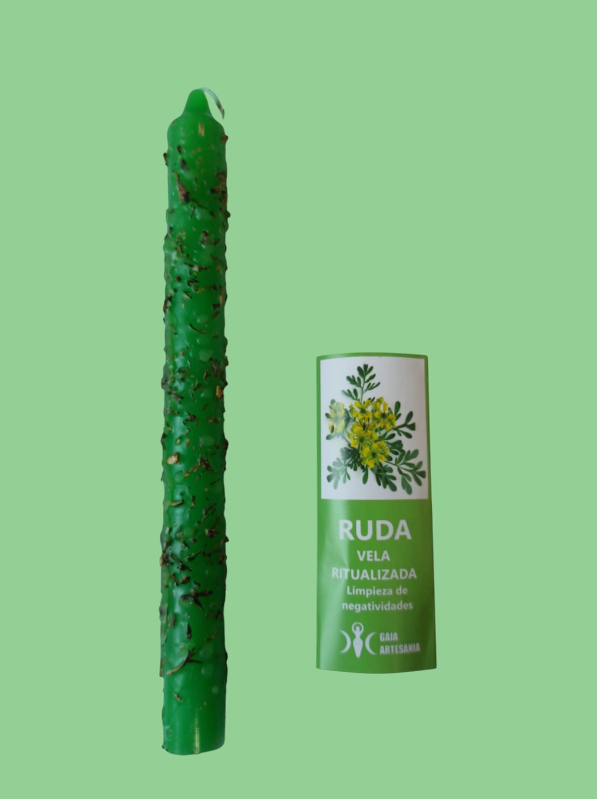 **B2-Vela Preparada Ruda Esotérica (22cm Ø 2cm)