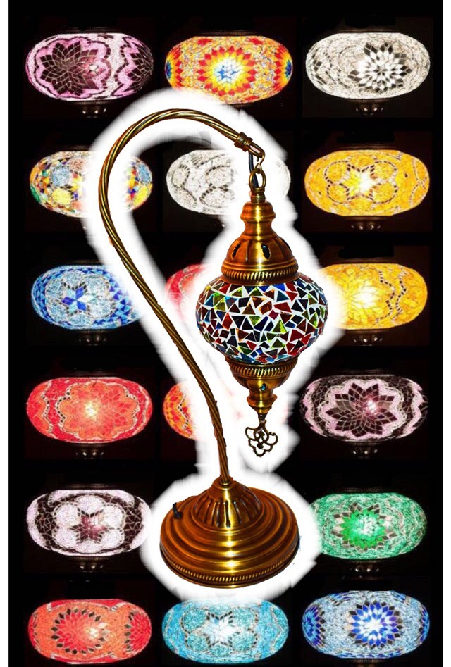 A4- Lámpara Turca brazo Nº2 46cm (Unidad)(Colores Variados)