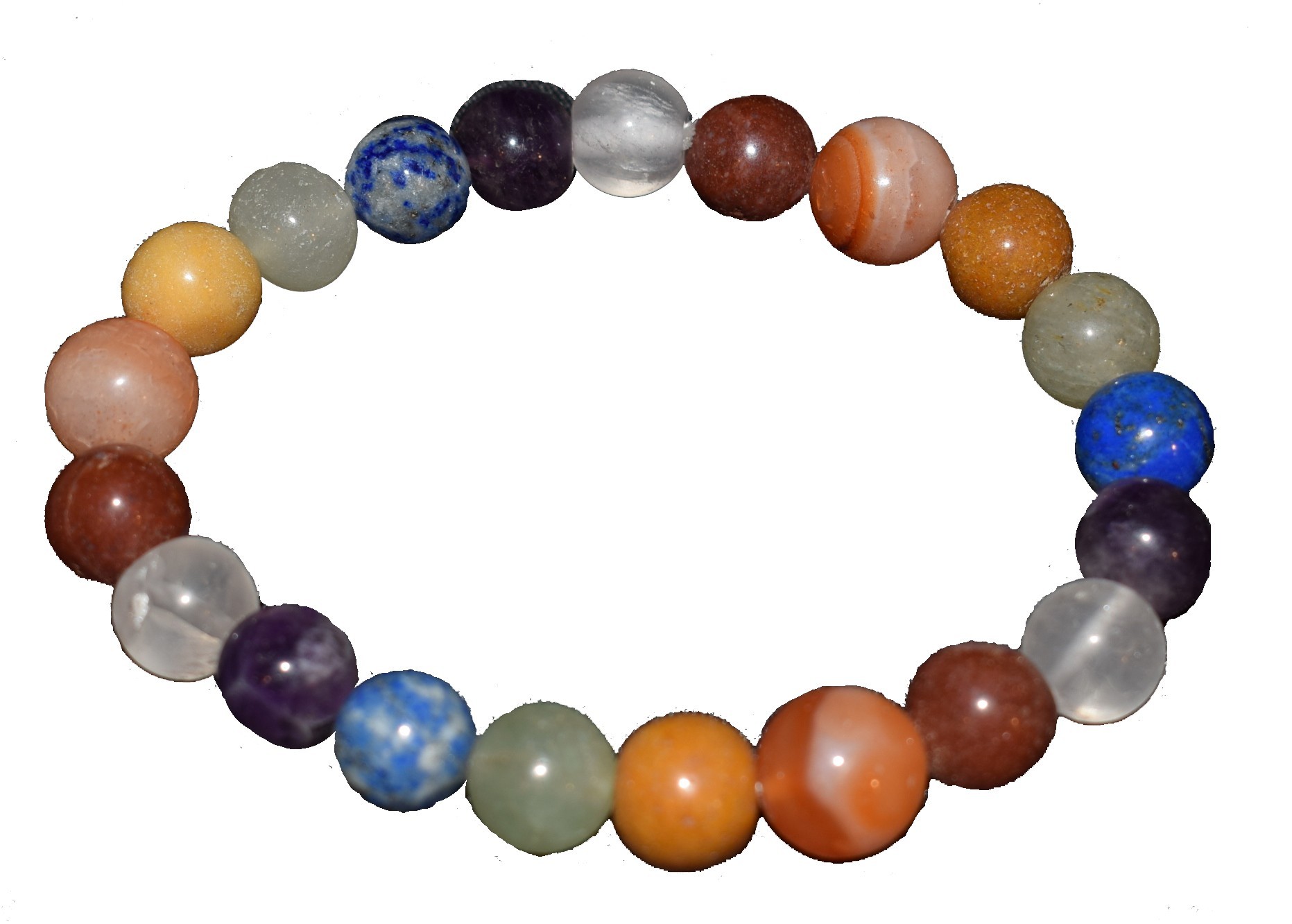 B2- Pulsera 8mm 7 Chakras Mineral