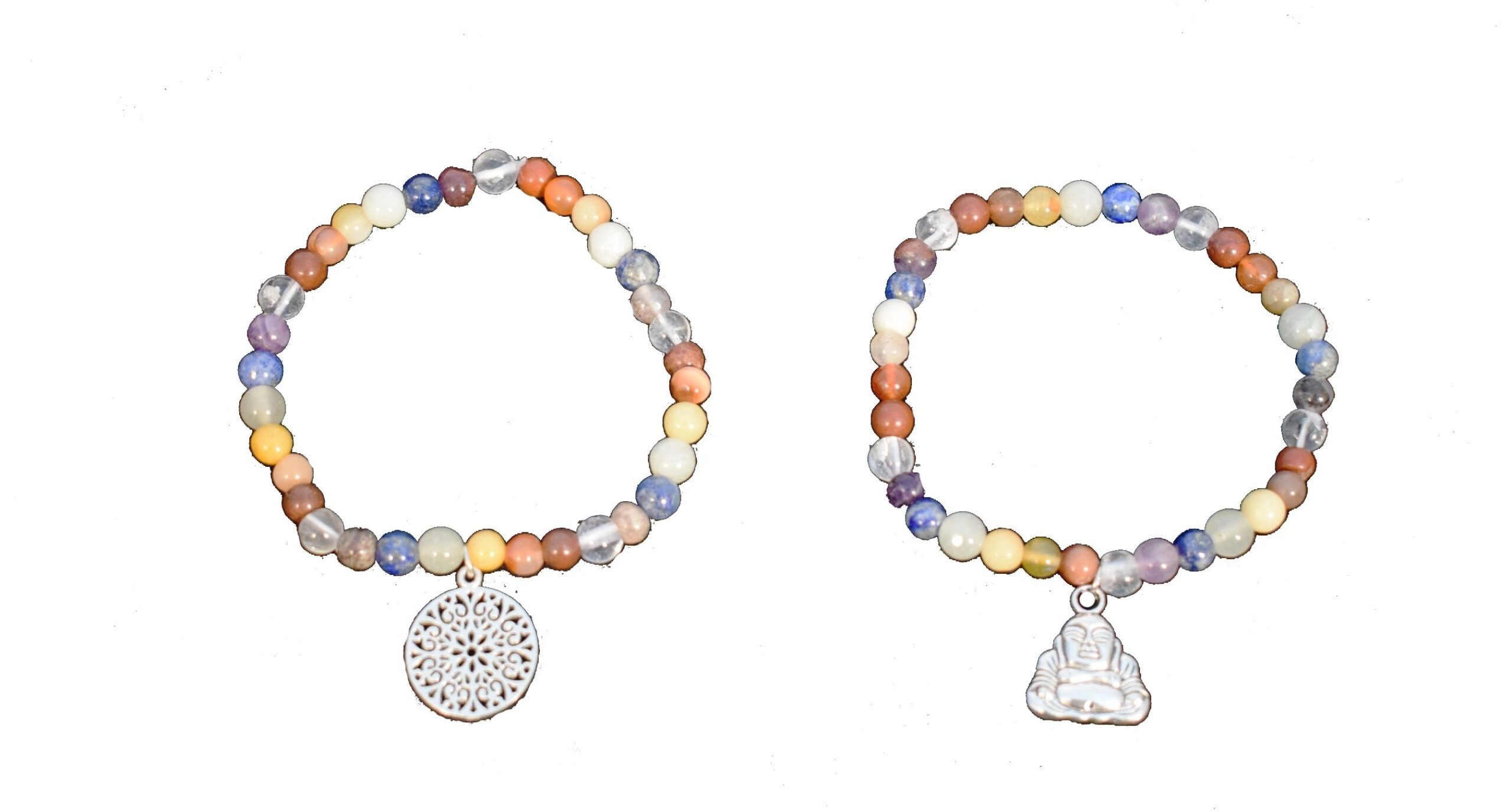Pulsera 7 chakras 6mm charm (precio por unidad)