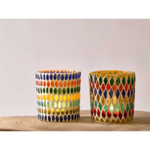 **G-Portavela Redondo Rombos 9x8cm (Precio por unidad)