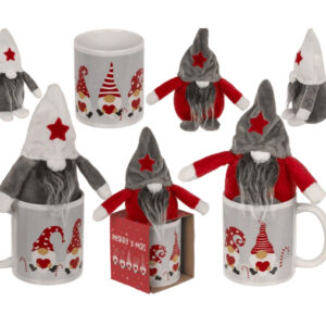**G-Taza navideña de 350ml con Gnomo (Precio por unidad)