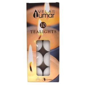 **G-Pack 10 velas té blancas